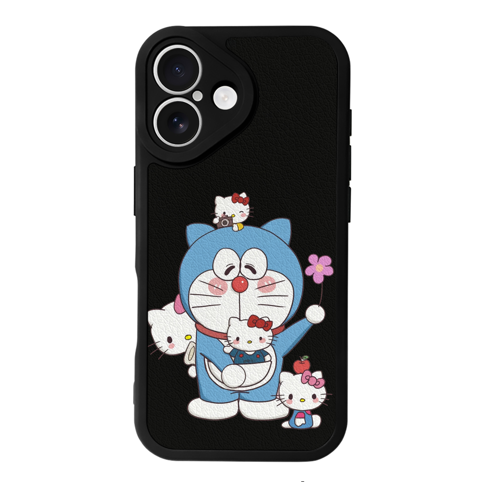 （画像用） ドラえもん Doraemon 【iPhone 16シリーズ対応】シリコンスマホケース（レザー調） 材質：シリコン